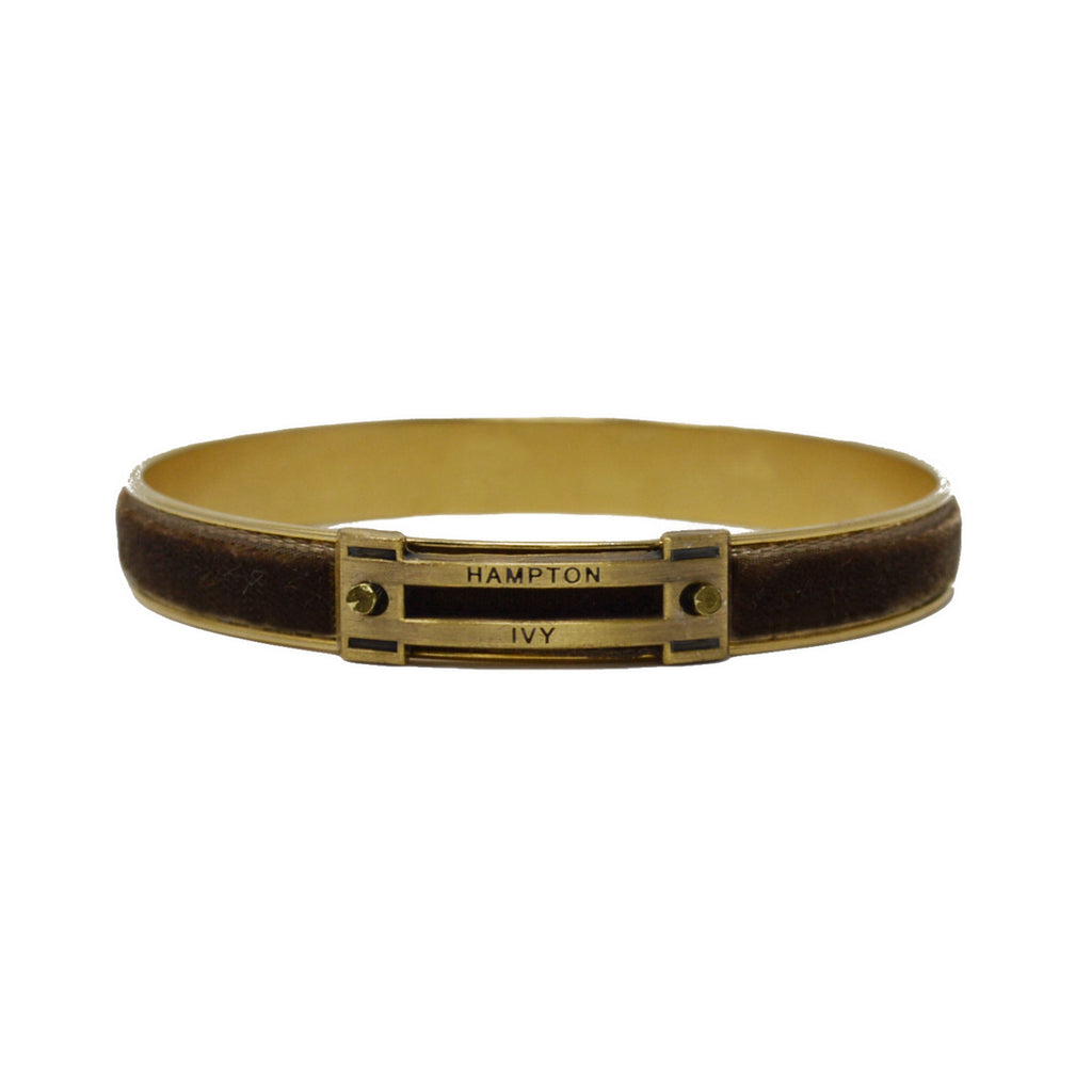 Brown Velvet Horse Jump Bangle Bracelet