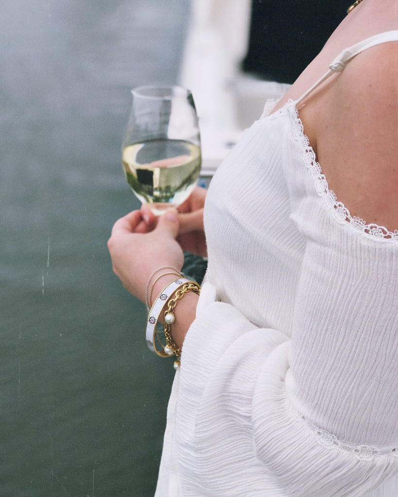 Classic Pearl Charm Bracelet