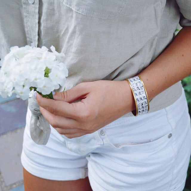 “Ryan’s Hope” Vintage Horse Chart Cuff Bracelet
