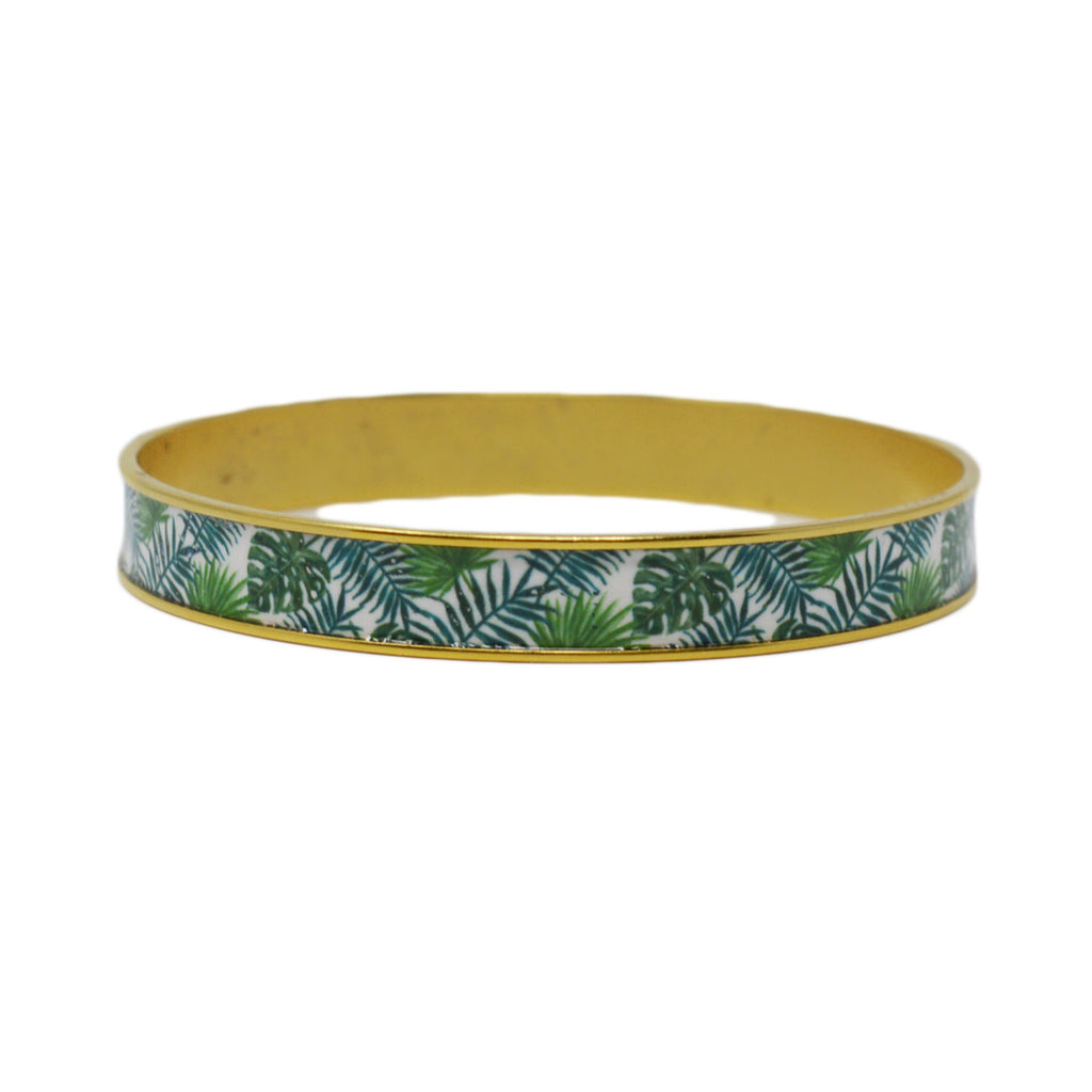 Palm Beach Palm Leaves Bangle Bracelet